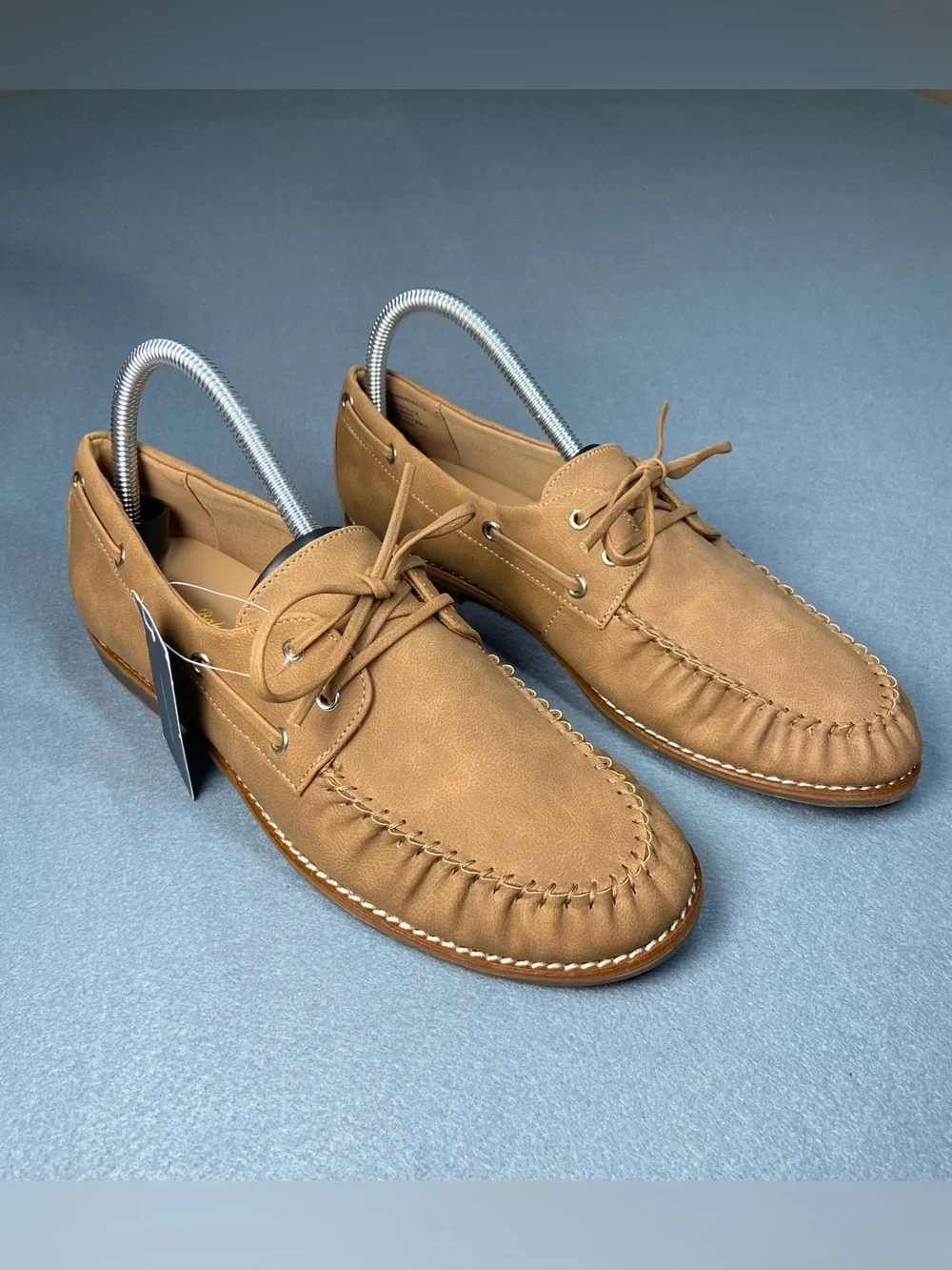 Tommy Bahama Men's Tan Moc Toe Boat Shoes